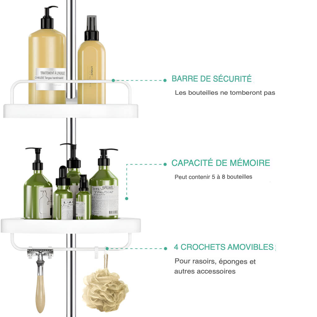Storix™ - Étagère de Douche Réglable et Anticorrosion
