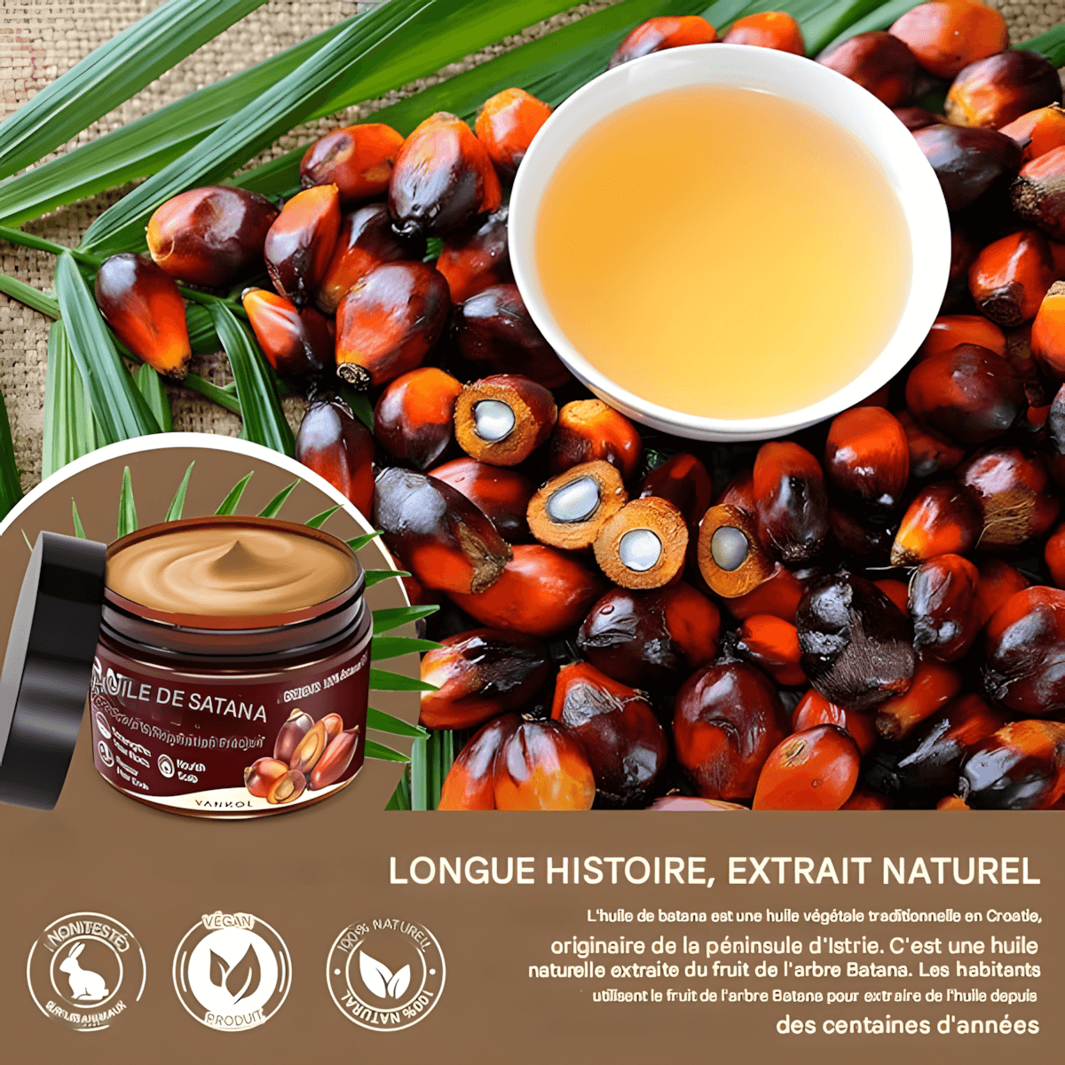 Crème de Batana pour Cheveux – Nutrition Intense, Réparation & Croissance