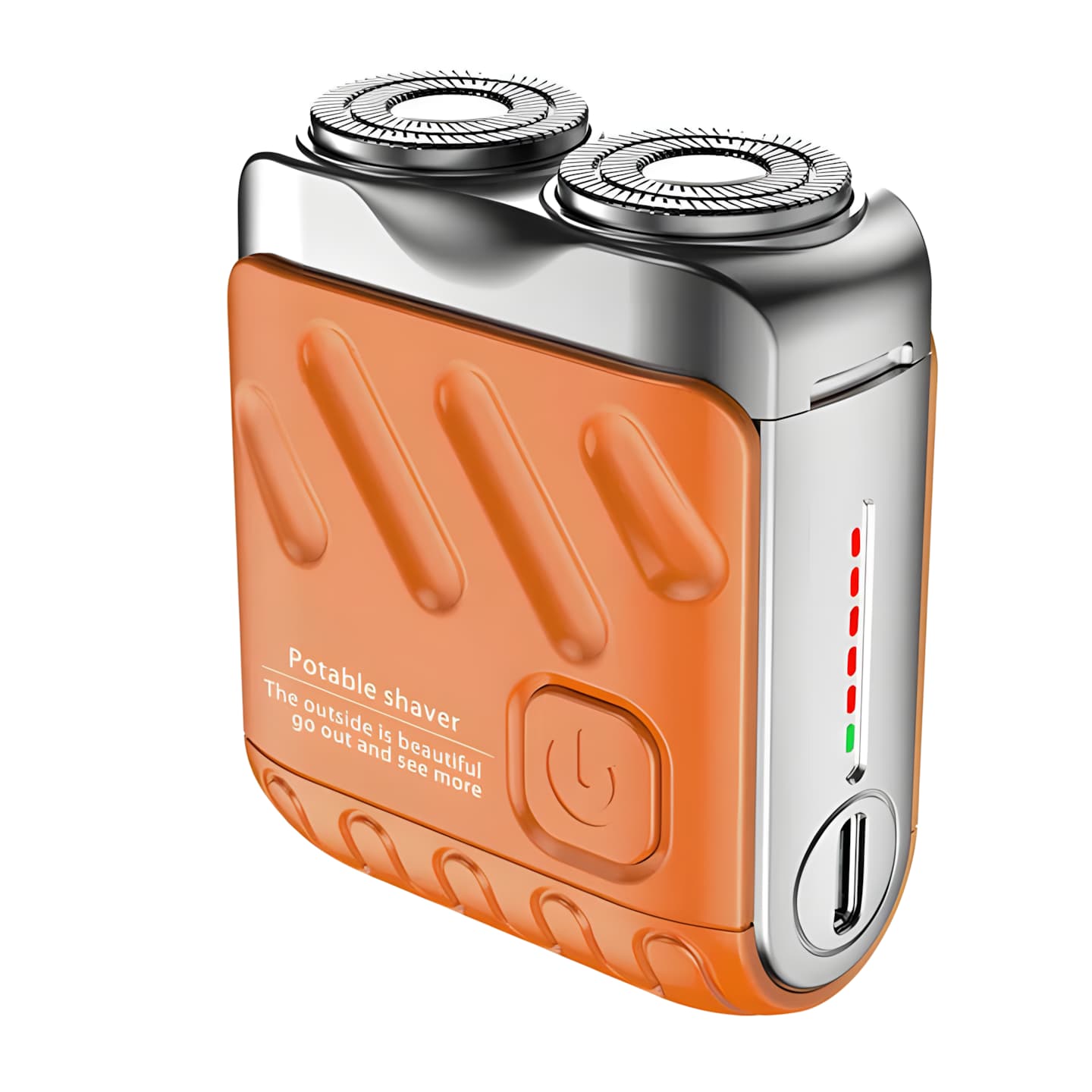 RASOIR ÉLECTRIQUE PORTABLE À DOUBLE ANNEAU – ÉTANCHE, SILENCIEUX ET COMPACT