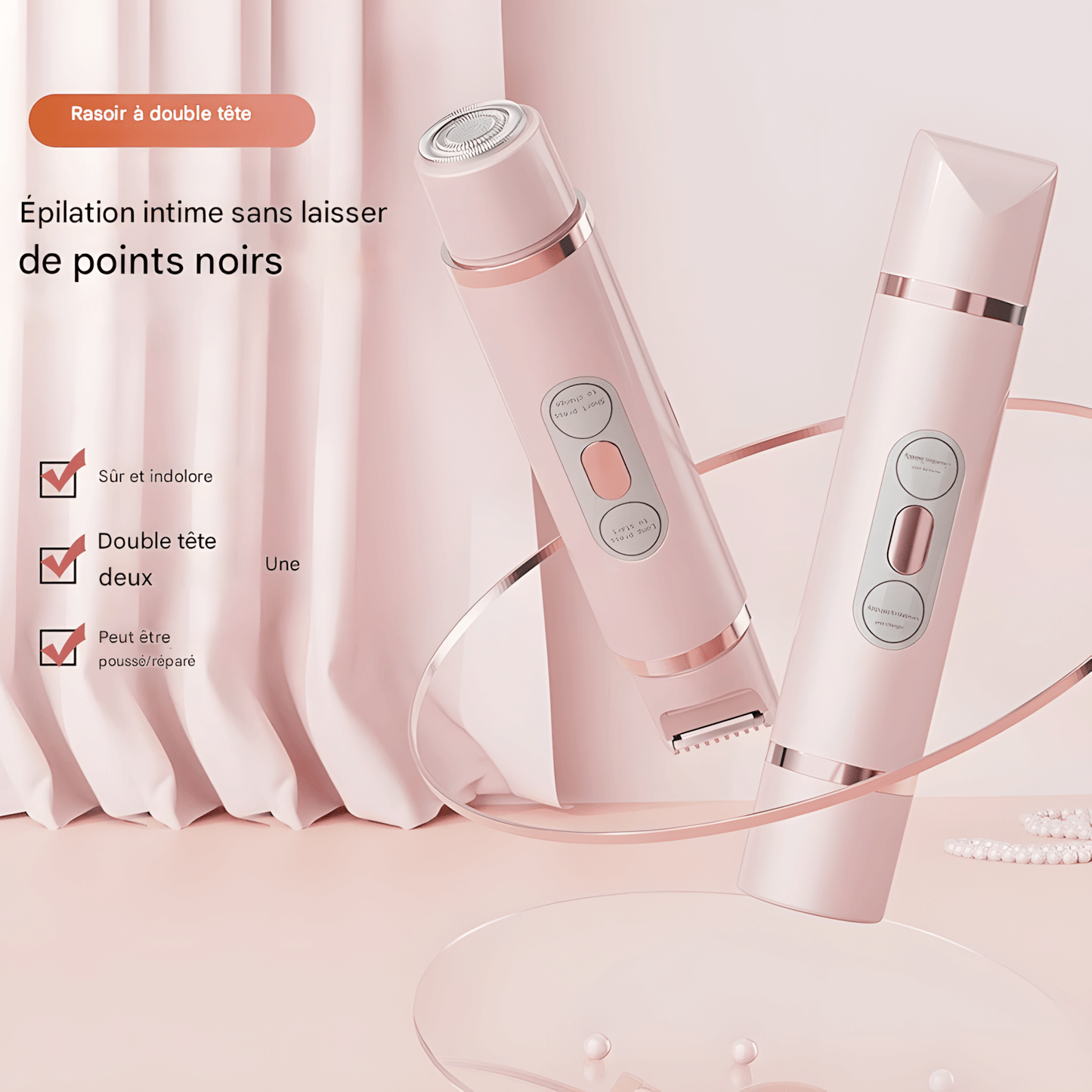 RASOIR ÉLECTRIQUE BIKINIZONE 2-EN-1 RECHARGEABLE – DOUX EFFICACE POUR PEAUX SENSIBLES