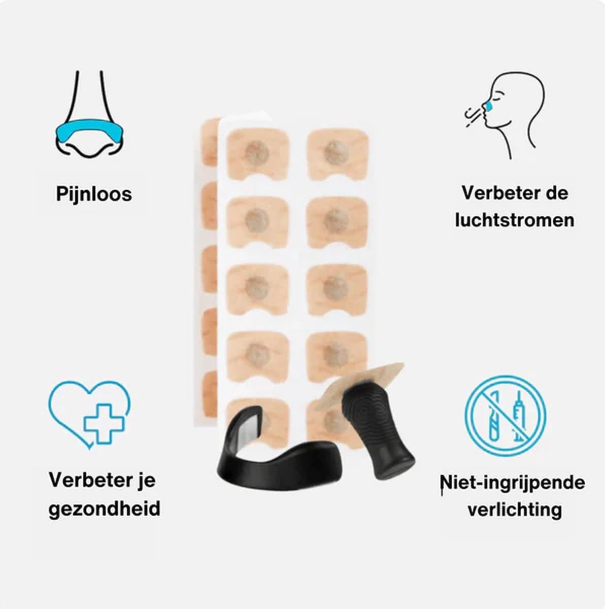 BANDES MAGNÉTIQUES POUR LE NEZ AFIN D'AMÉLIORER LA RESPIRATION ET FAVORISER LE CONFORT
