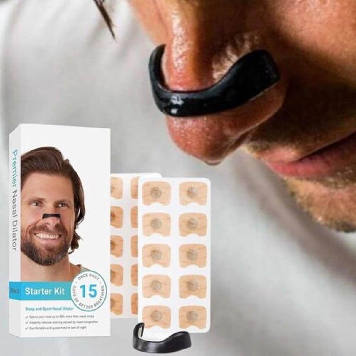 BANDES MAGNÉTIQUES POUR LE NEZ AFIN D'AMÉLIORER LA RESPIRATION ET FAVORISER LE CONFORT