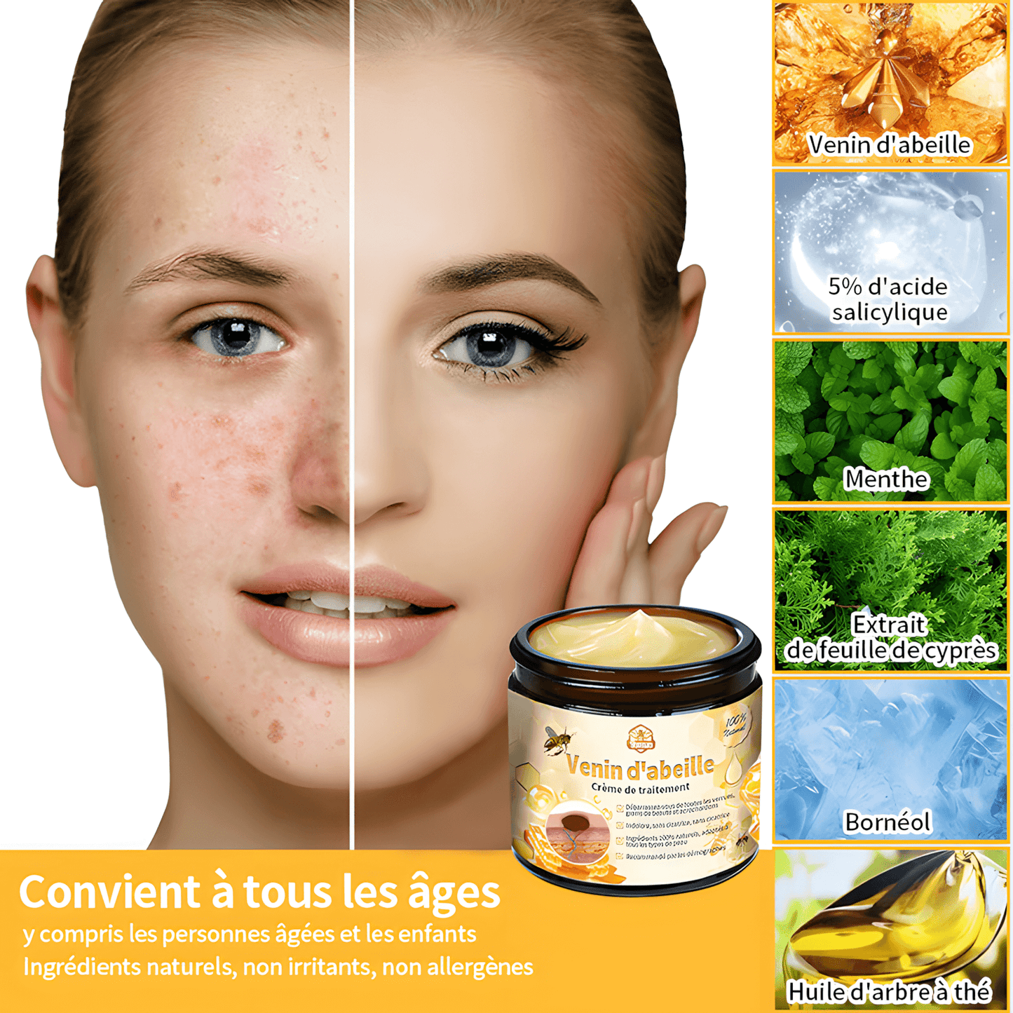 CRÈME AU VENIN D'ABEILLE – RÉVOLUTION SKINCARE POUR UNE PEAU PARFAITE