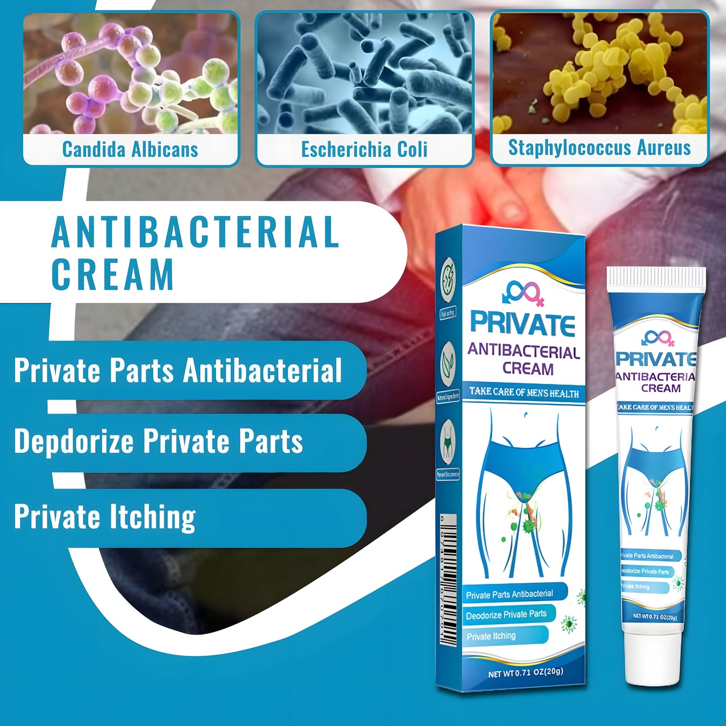 CRÈME ANTIBACTÉRIENNE HOMME MAGISEL – CONFORT INTIME QUOTIDIEN PROTECTION DOUCE