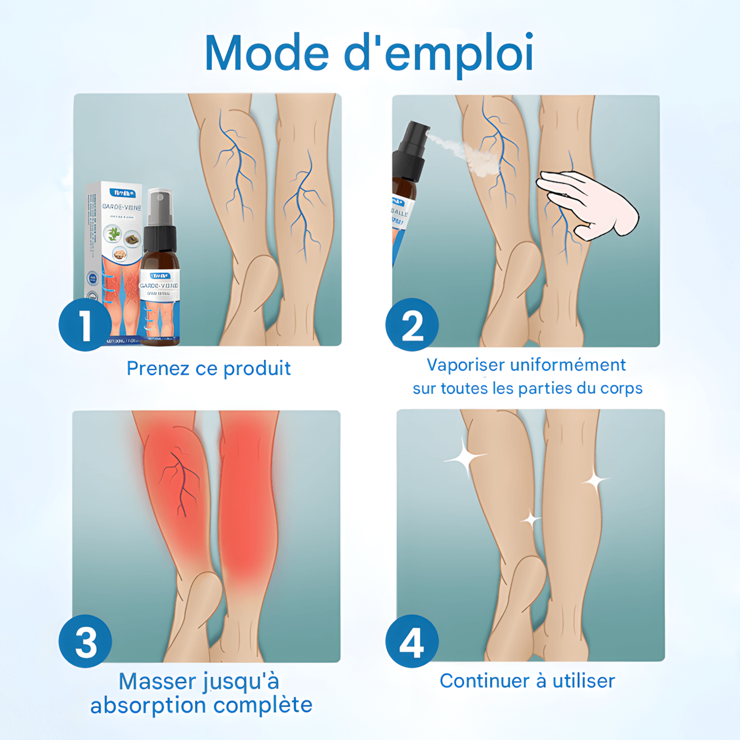 "SPRAY NATUREL ANTI-VARICES – RÉSULTATS VISIBLES DÈS 7 JOURS !"