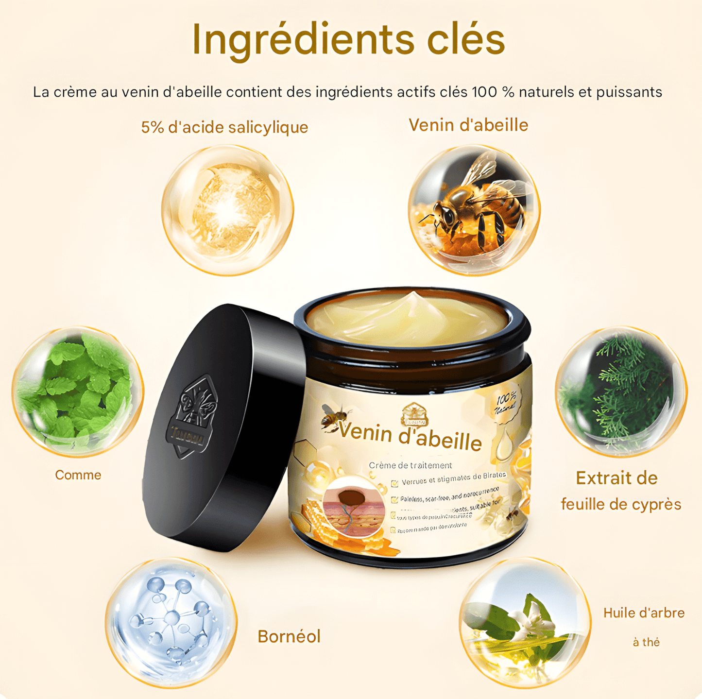 CRÈME AU VENIN D'ABEILLE – RÉVOLUTION SKINCARE POUR UNE PEAU PARFAITE