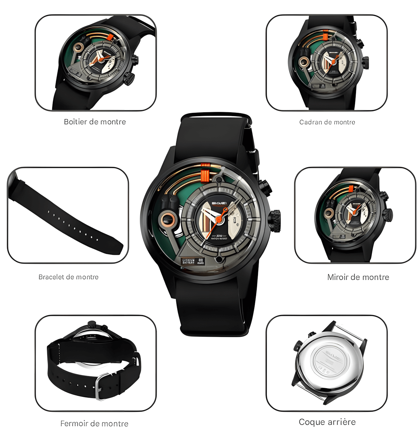 MONTRE HOMME SKMEI 2333 EN CUIR ÉTANCHE ÉLÉGANTE, MODERNE ET SPORTIVE