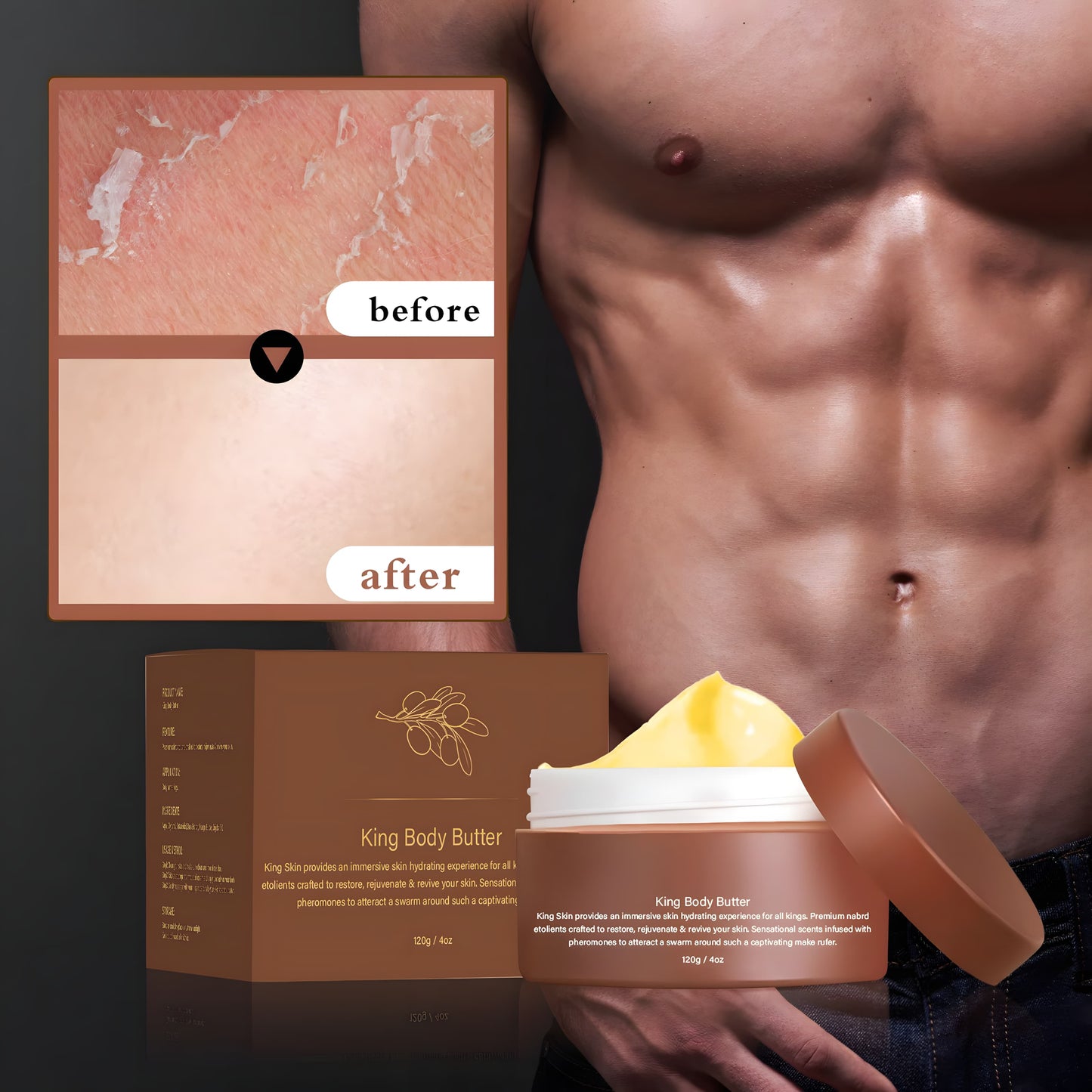 BEURRE CORPOREL PARFUMÉ KARITÉ & MANGUE – HYDRATATION PROFONDE ET PARFUM 24H POUR HOMME