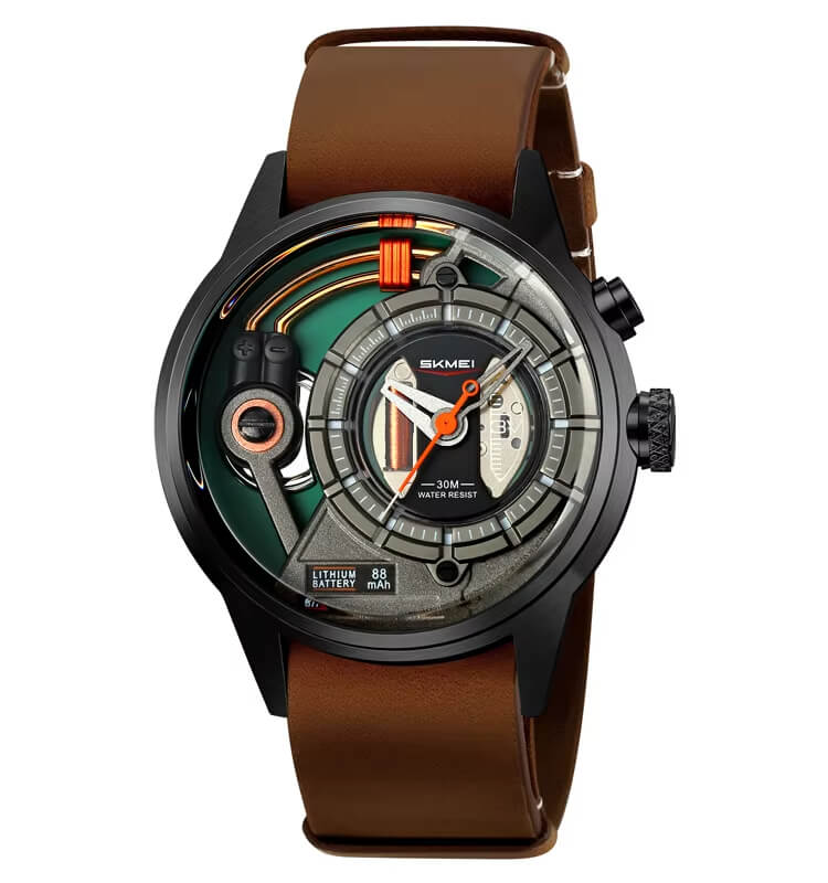 MONTRE HOMME SKMEI 2333 EN CUIR ÉTANCHE ÉLÉGANTE, MODERNE ET SPORTIVE