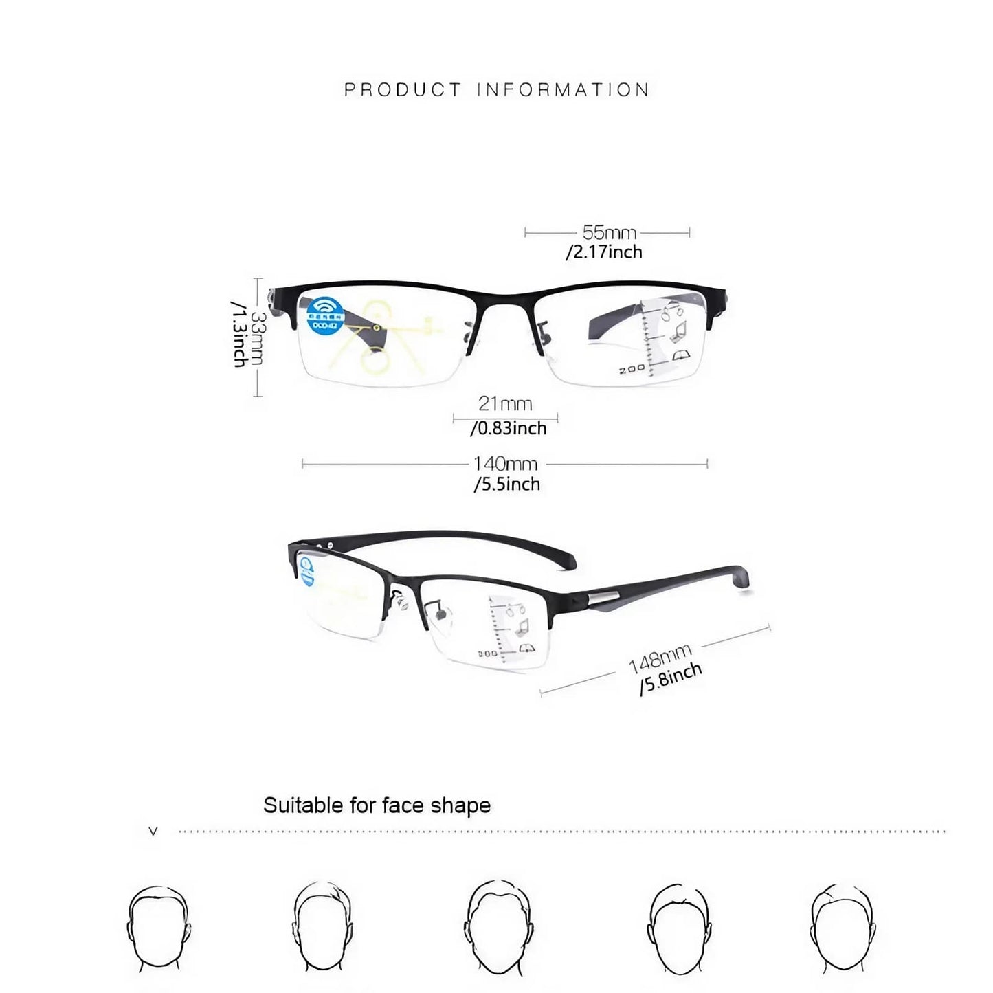 LUNETTES DE LECTURE ULTRA-LÉGÈRES EN TITANE | ANTICHOC ET RÉSISTANTES AUX IMPACTS