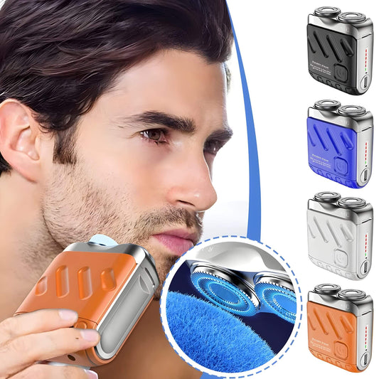 RASOIR ÉLECTRIQUE PORTABLE À DOUBLE ANNEAU – ÉTANCHE, SILENCIEUX ET COMPACT