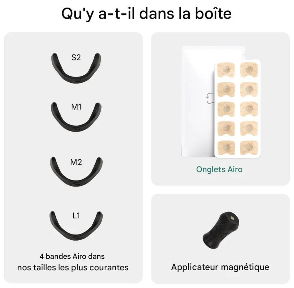 BANDES MAGNÉTIQUES POUR LE NEZ AFIN D'AMÉLIORER LA RESPIRATION ET FAVORISER LE CONFORT