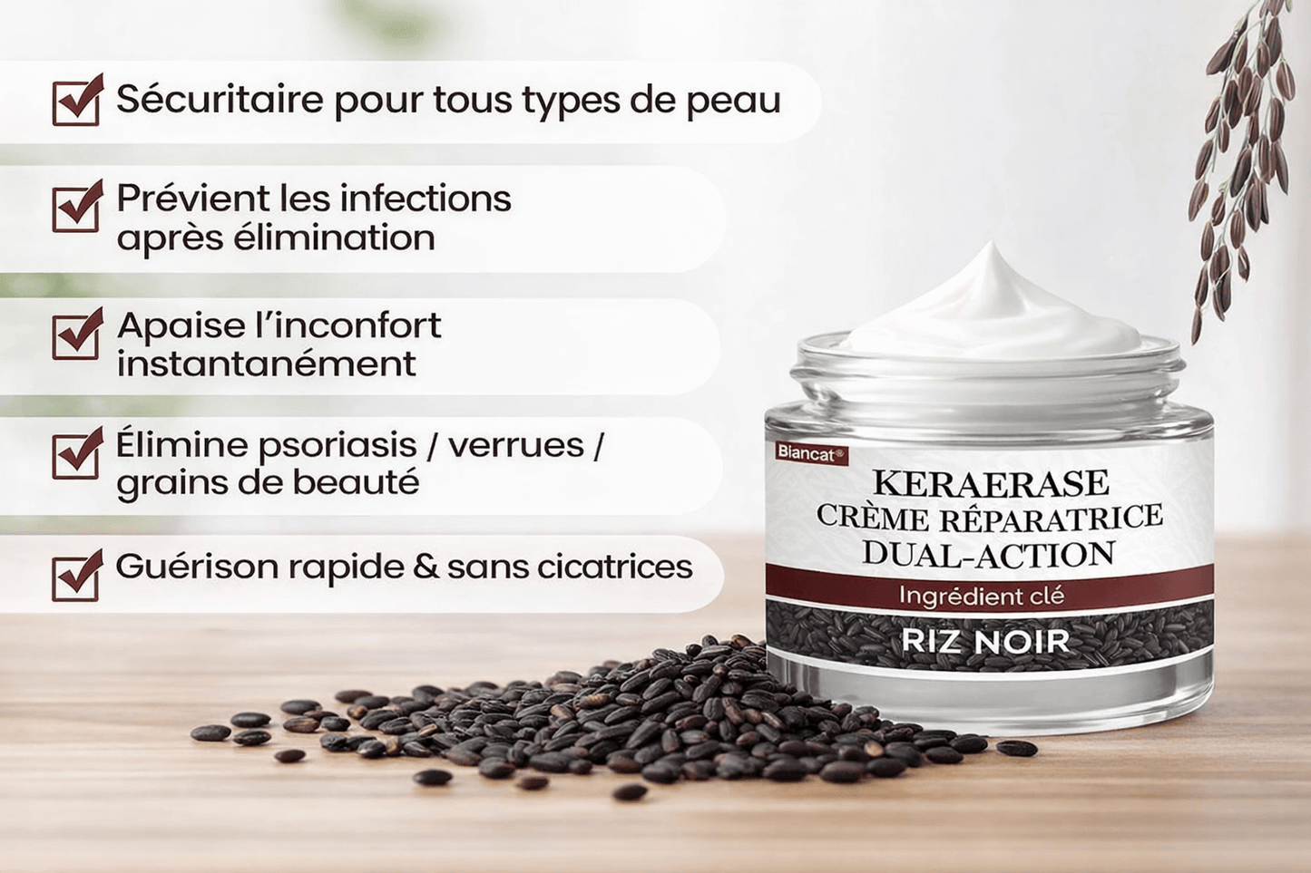 CUREVIVO KERAERASE – CRÈME DOUBLE ACTION ANTI-IMPERFECTIONS, RÉGÉNÉRATION & ÉCLAT VISIBLES ✨