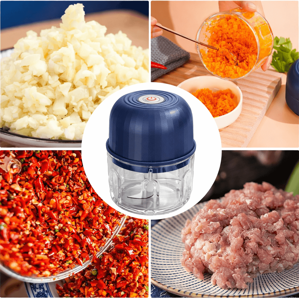 MINI HACHOIR ÉLECTRIQUE SANS FIL USB-C – ULTRA RAPIDE & MULTIFONCTION