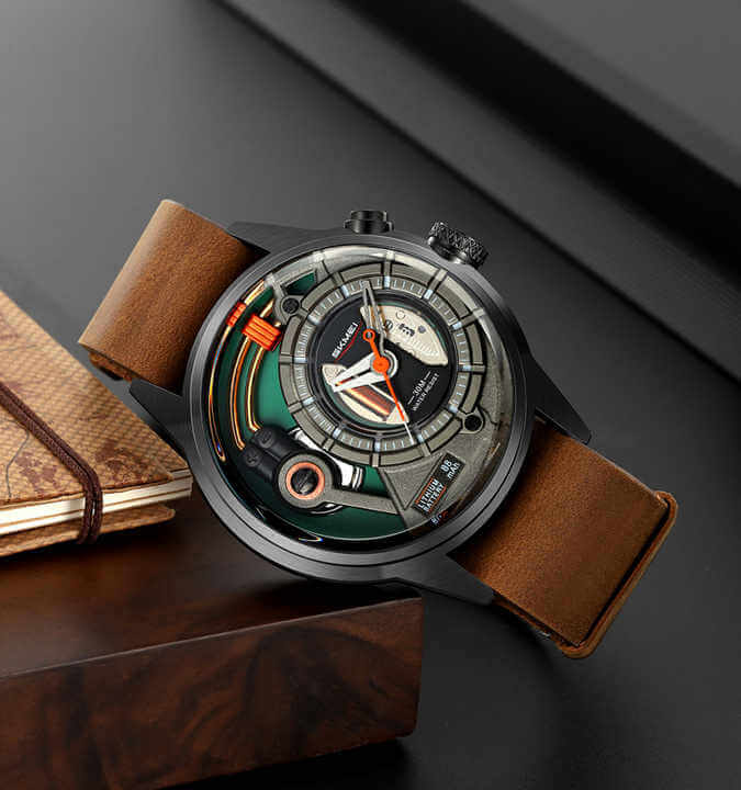 MONTRE HOMME SKMEI 2333 EN CUIR ÉTANCHE ÉLÉGANTE, MODERNE ET SPORTIVE