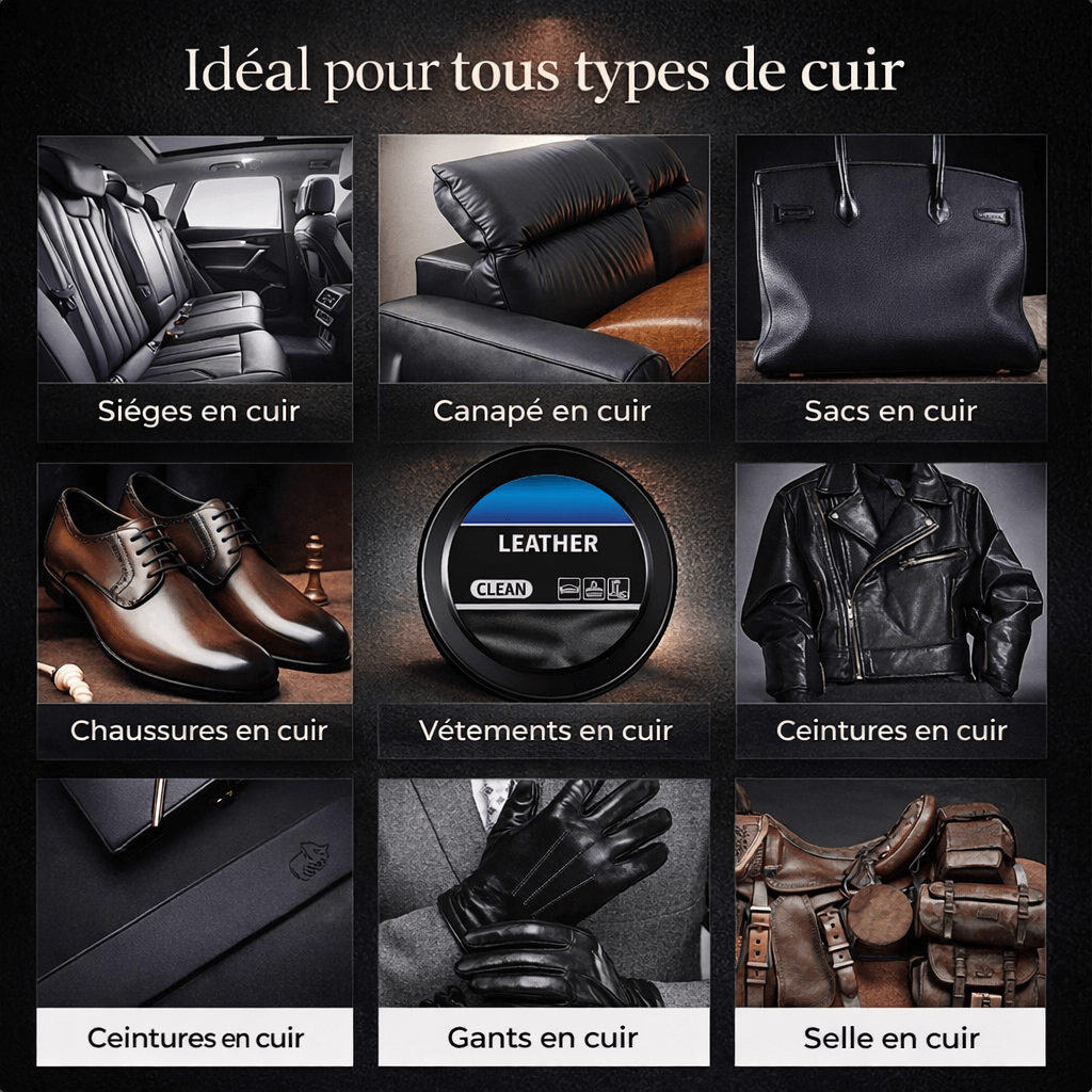 SOIN COMPLET DU CUIR 4-EN-1 POUR UN RÉSULTAT COMME NEUF